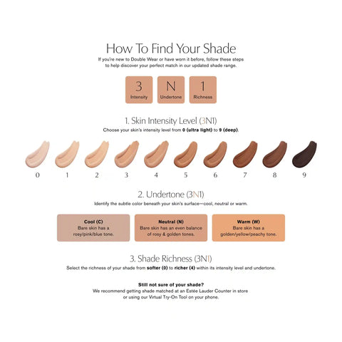 Double Wear Stay-in-Place Longwear Matte Foundation - 0C1 Cool Sand - 1.0 oz.