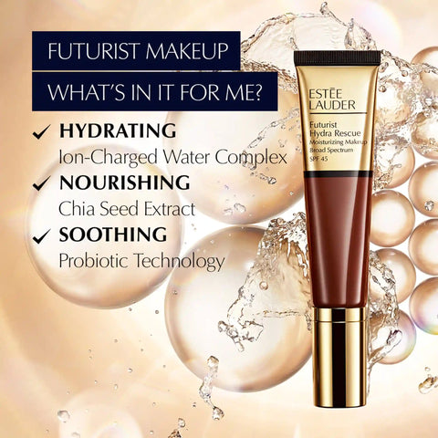 Futurist Hydra Rescue Moisturizing Foundation SPF 45 - 1N0 Porcelain - 1.2 oz.