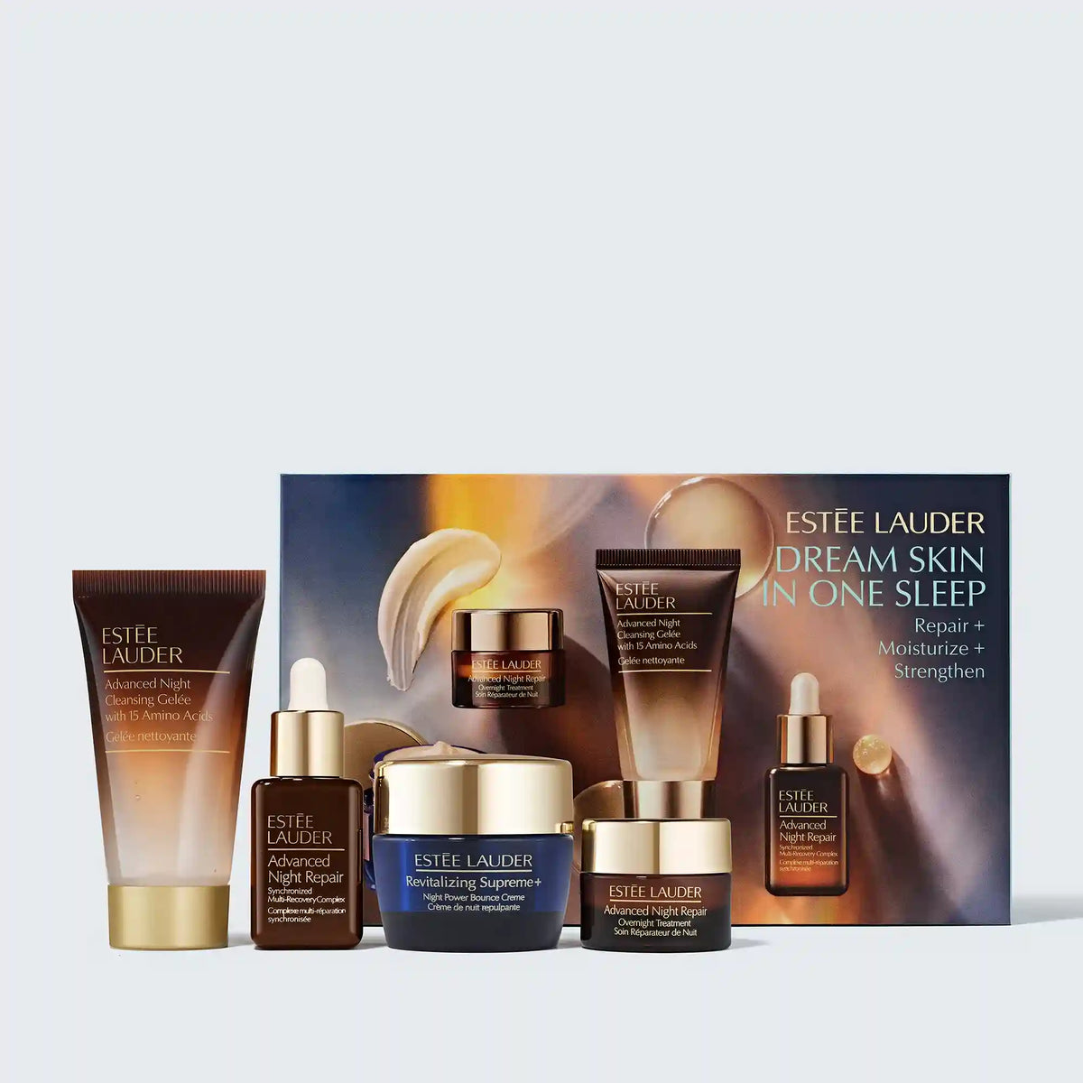 Dream Skin In One Sleep Skincare Gift Set Repair + Moisturize + Strengthen